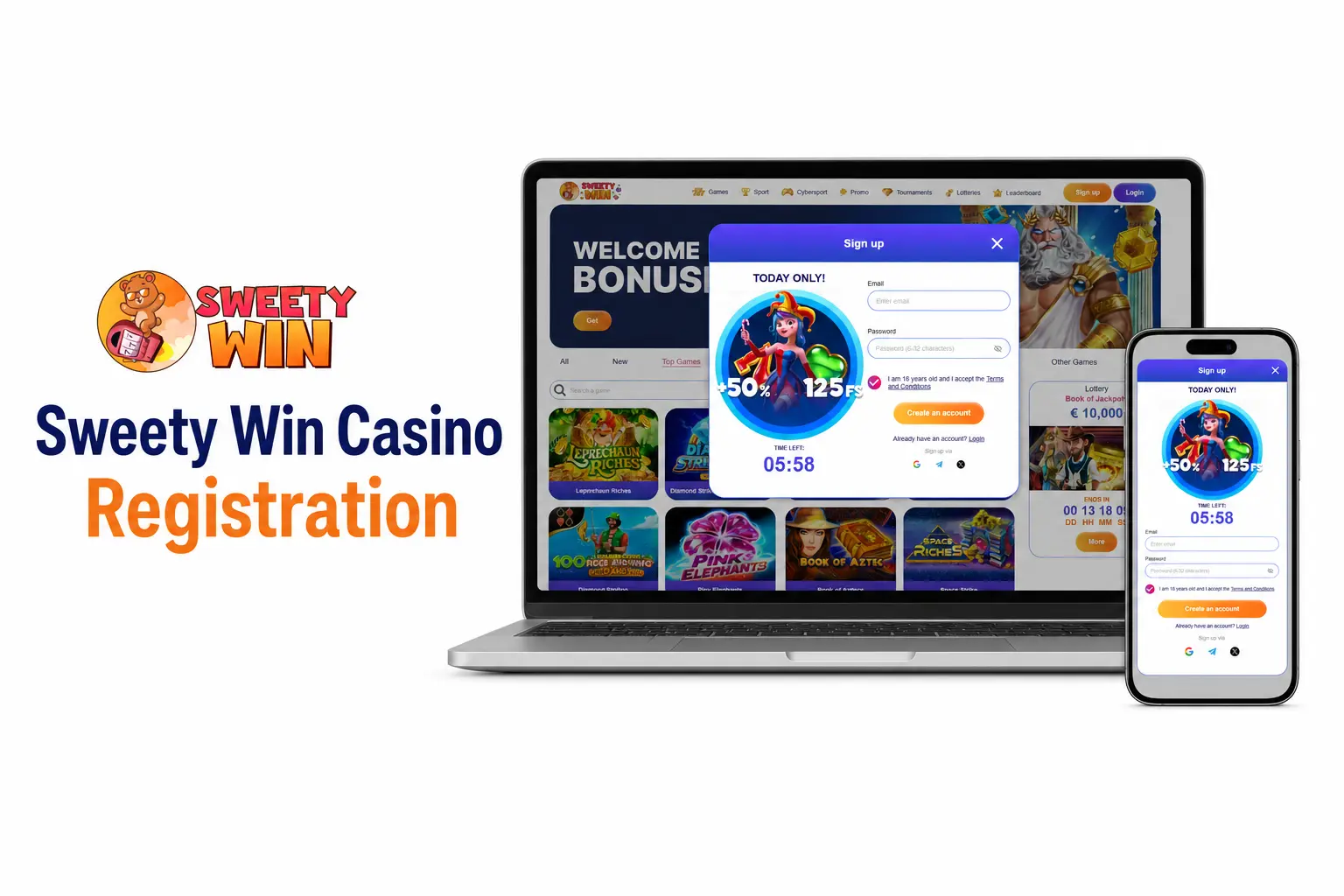 Sweety Win Casino registration