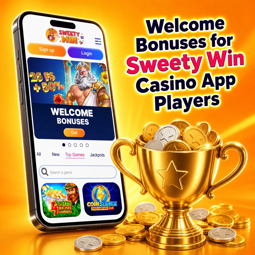 Sweety Win Casino app welcome bonus slots